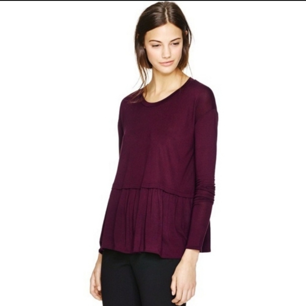 Wilfred Descartes Peplum Long Sleeve Top